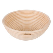 BAKEMASTER Round Proving Basket with Lining, 22 x 8.5cm - Rattan - Hospitality Connect
