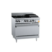 K + Oven with Four Open Burners & 300mm Char Broiler KOV-SB4-CBR3. - Hospitality Connect