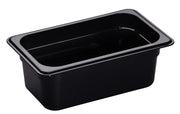 CAMBRO GN 1/4 Food Pan 100mm 2.5L - Black Box of 6 - Hospitality Connect
