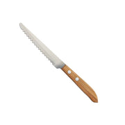 KH KHARVE STEAK KNIFE PAKKA WOOD POINT TIP S/STEEL BLADE Box of 12