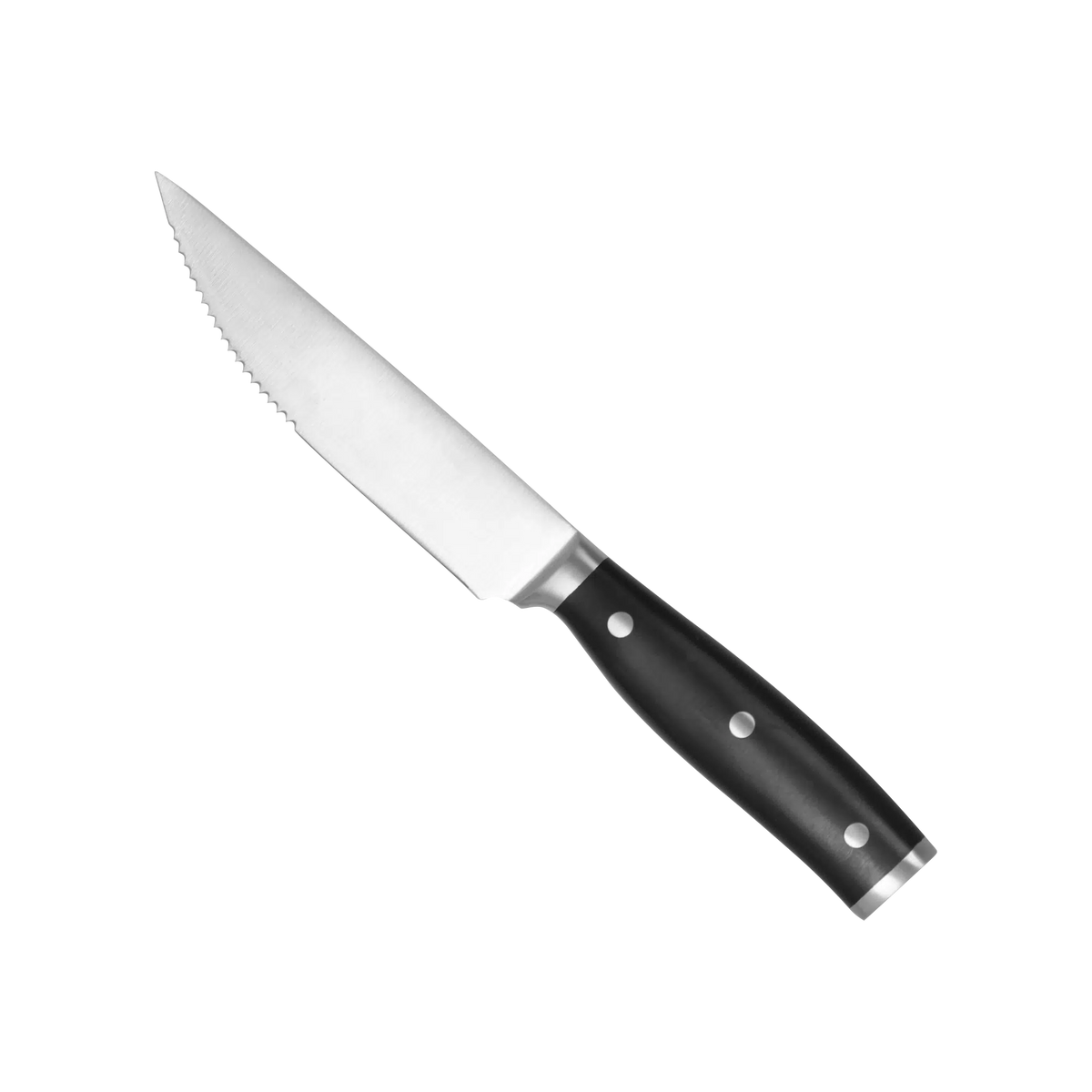 KH KHARVE STEAK KNIFE JUMBO BAKELITE HANDLE BLACK S/STEEL Box of 12