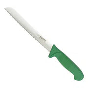 KH KHARVE BREAD KNIFE SERRATED 20CM GREEN HANDLE