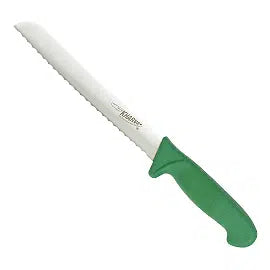 KH KHARVE BREAD KNIFE SERRATED 20CM GREEN HANDLE