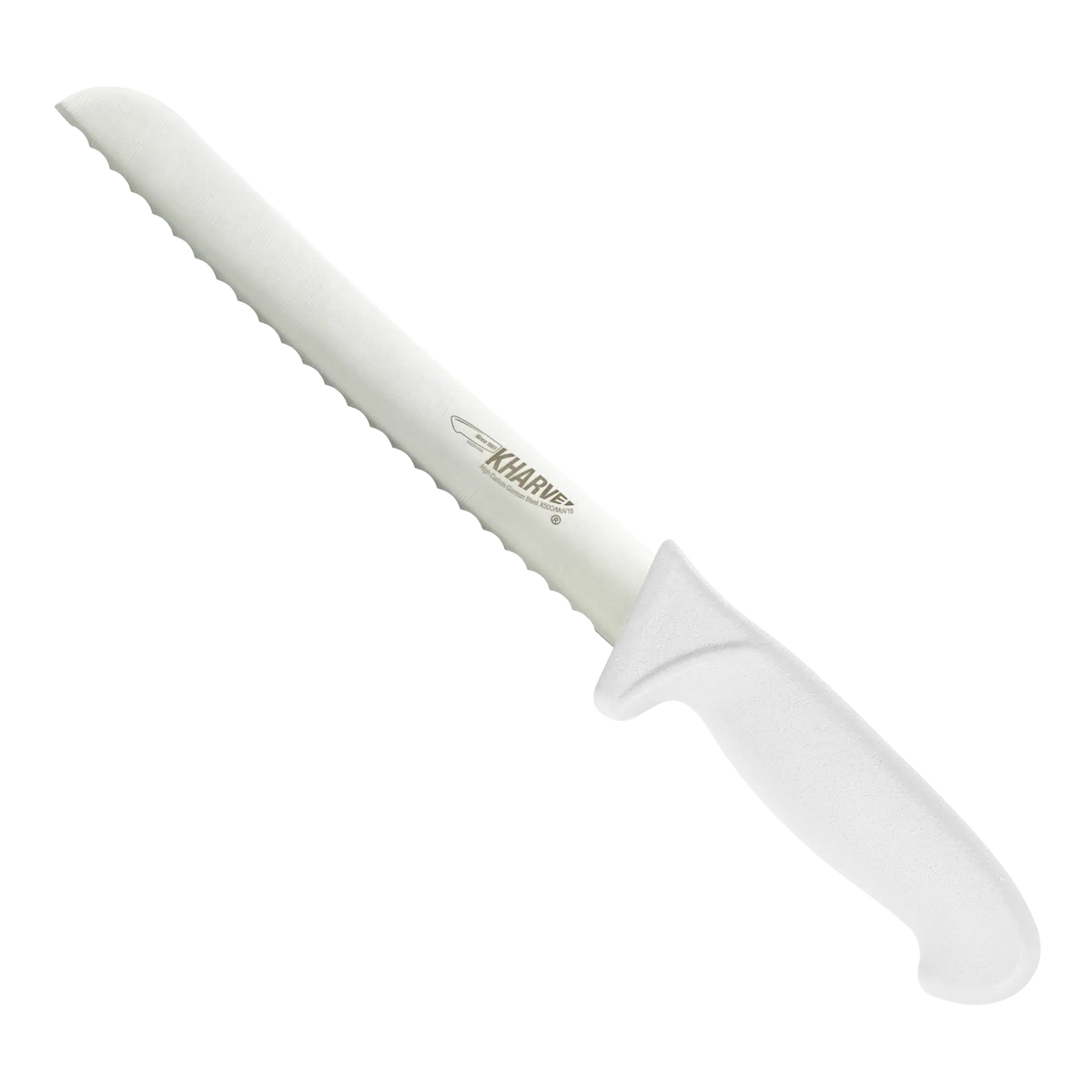 KH KHARVE BREAD KNIFE SERRATED 20CM WHITE HANDLE