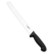 KH KHARVE BREAD KNIFE SERRATED 25CM BLACK HANDLE