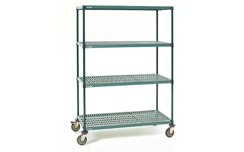 Metro Super Erecta PRO Polymer Mat Mobile 24 x 54 - 5 Mat Style Shelves, 4 Posts PR.M5T68.2454