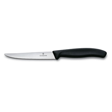 Victorinox Steak & Pizza Knife, Wavy Edge 11cm - Black - Hospitality Connect