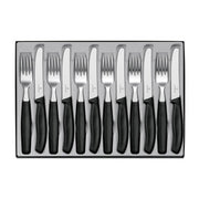 VICTORINOX 12 Piece Table Set, Wavy Edge - Black - Hospitality Connect