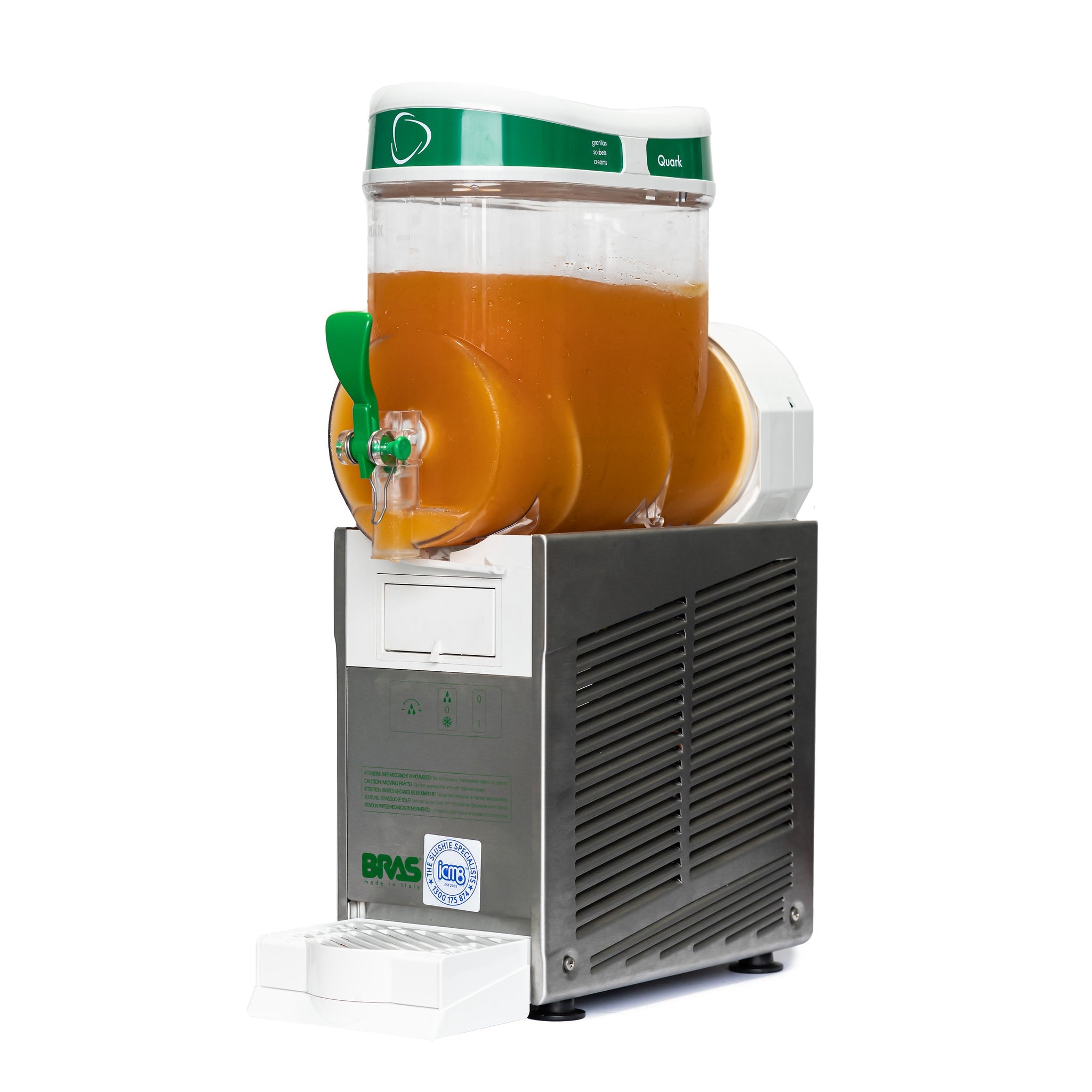 BRAS Quark 1 White Slushie Machine – 6L Commercial Frozen Beverage Machine