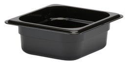 CAMBRO GN 1/6 Food Pan 65mm Polycarb 1L - Black Box of 6 - Hospitality Connect