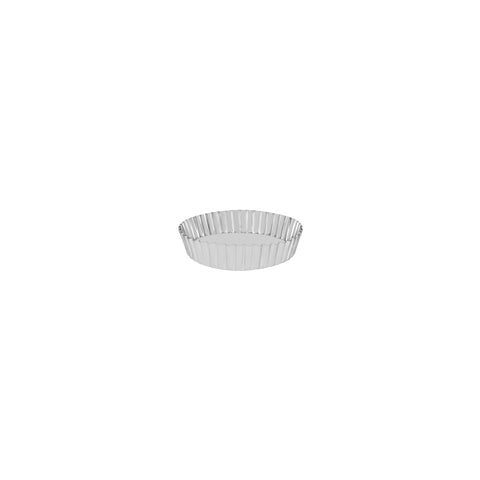 Guery round fluted cake pan with loose base, 180x40mm, ideal for baking cakes and bread, featuring a decorative edge.