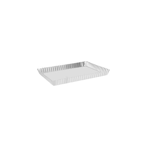Guery rectangular fluted quiche pan with loose base, 300x210x25mm, ideal for baking quiches and savory pies.