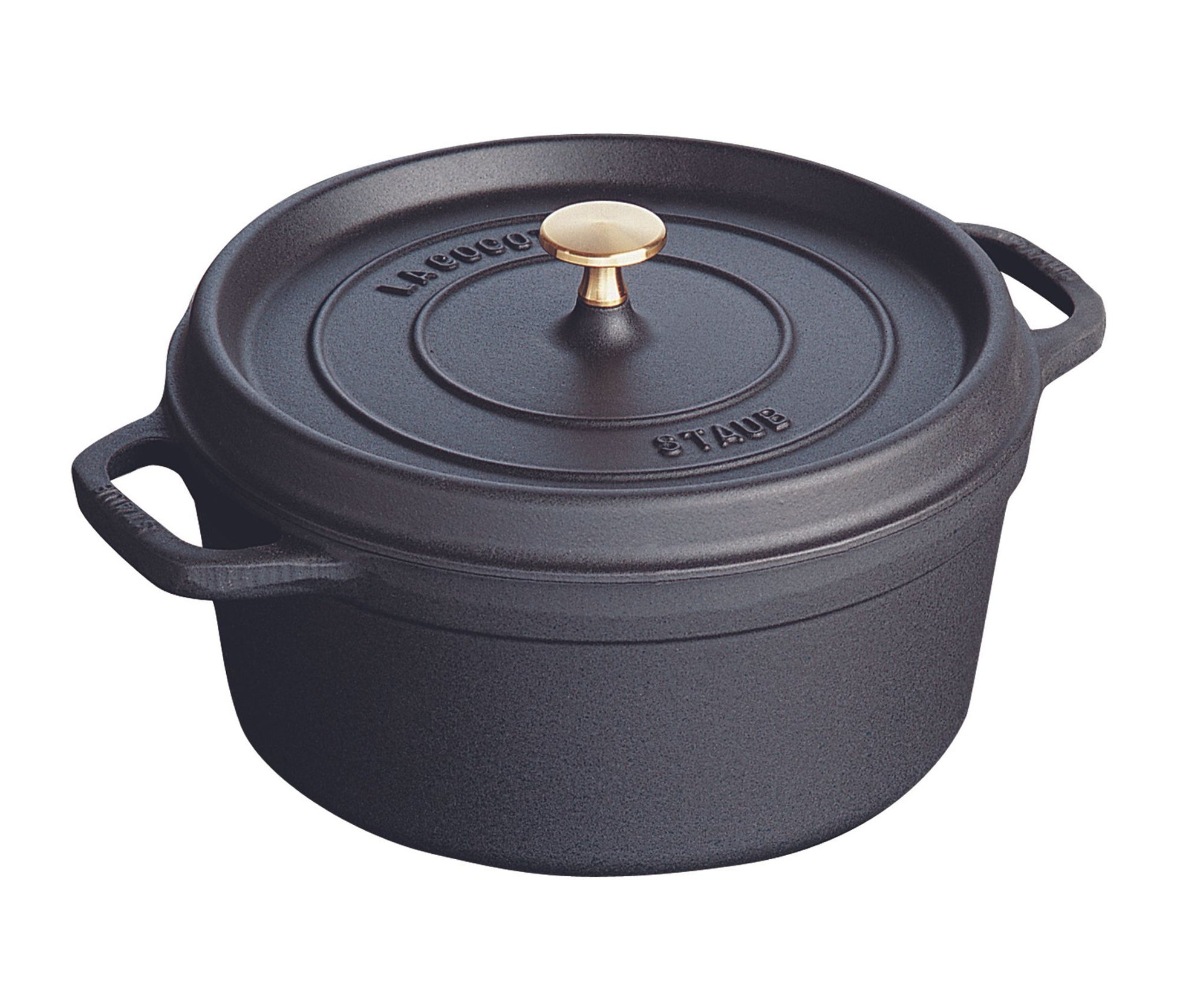STAUB Round Cocotte - 26cm Black - Hospitality Connect