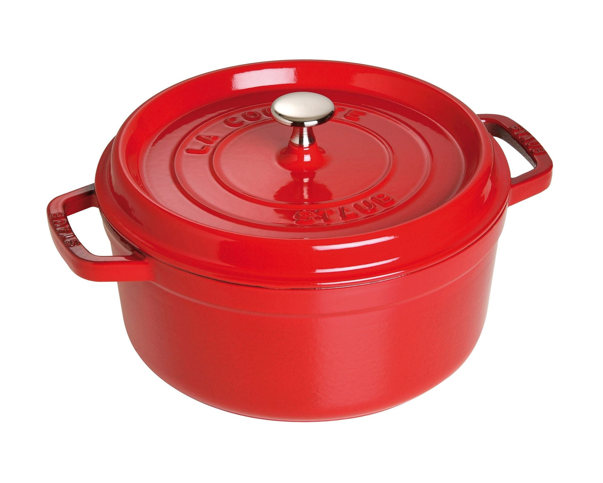 STAUB Round Cocotte - 28cm Cherry Red - Hospitality Connect