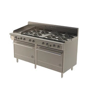 Goldstein 800 SERIES 8 burner/ Griddle Plate DOUBLE OVEN RANGES GAS PF12G8228 - Hospitality Connect