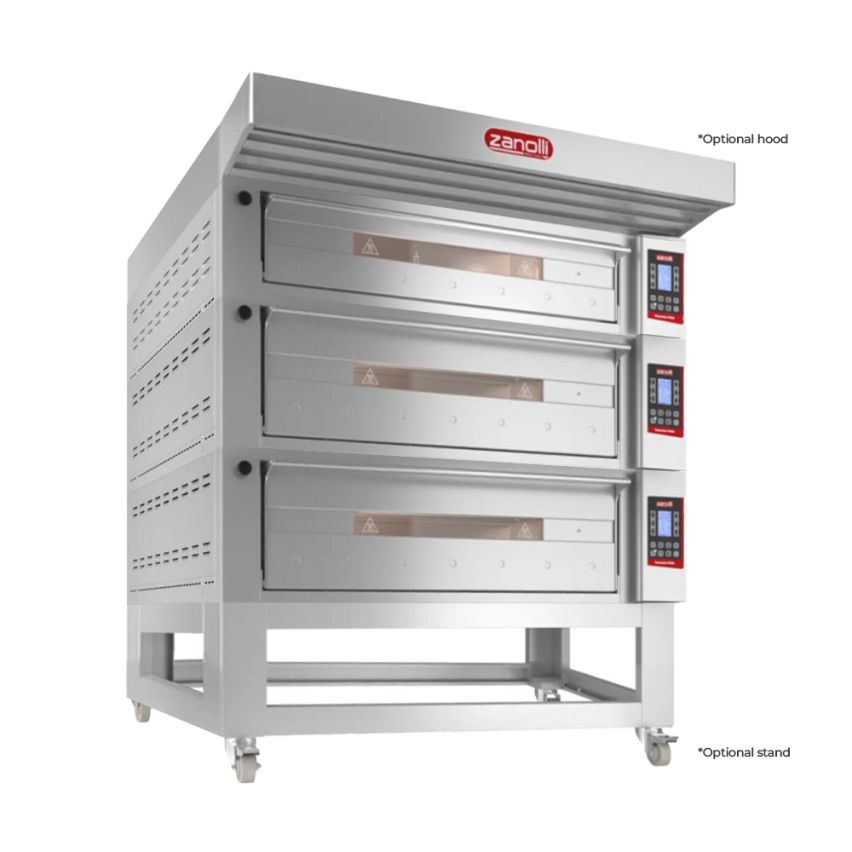 Zanolli Teorema Polis 6/MC26-2/MC18-1 Multi-height Triple Deck Bakery Oven – POM6E06A-2+POM6E04A-1