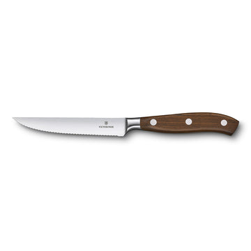 Victorinox Grand Maitre Steak and Pizza Knife, Wavy Edge 12cm - Wood - Hospitality Connect