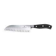 Victorinox Grand Maitre Santoku Knife, Fluted Edge 17cm - Black - Hospitality Connect