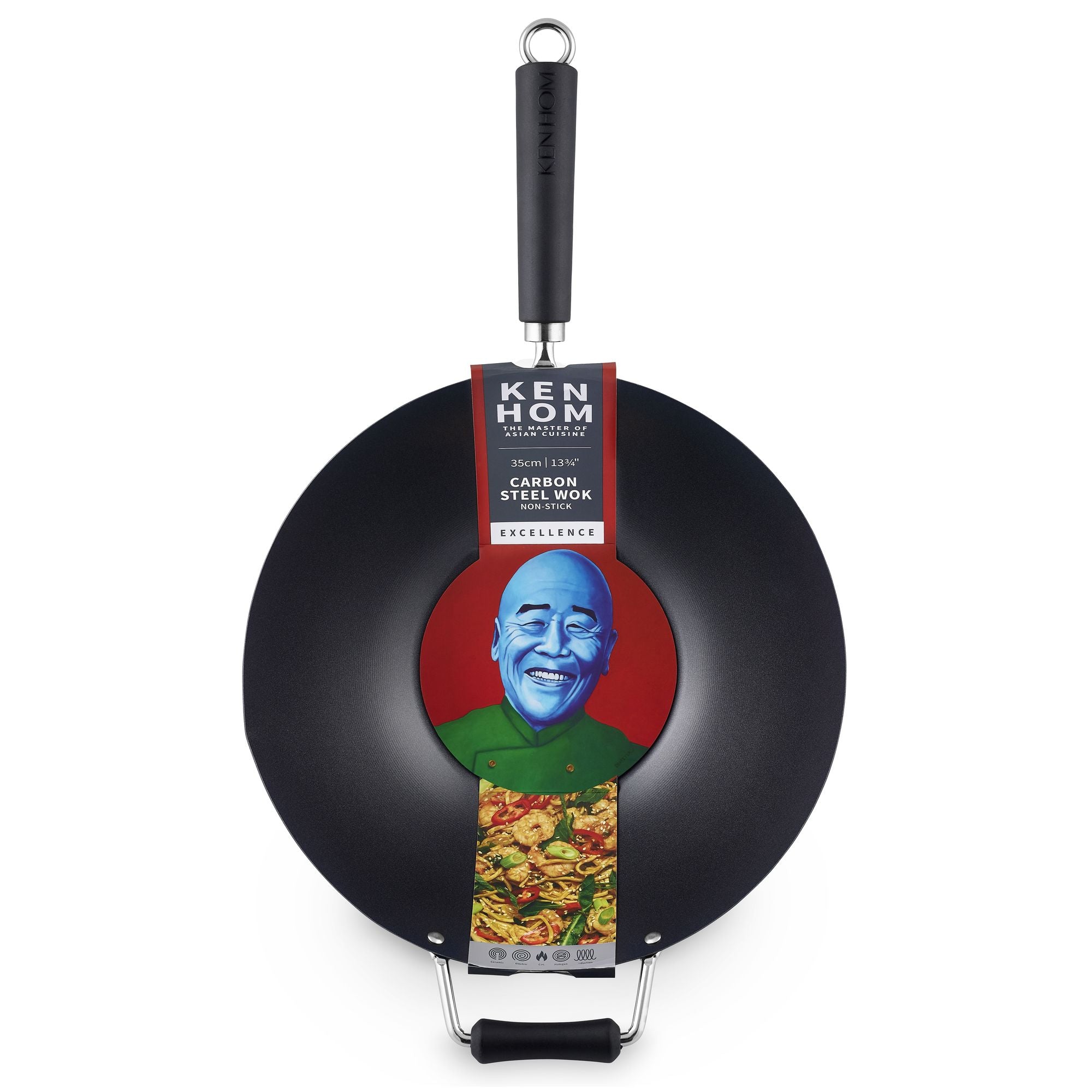 KEN HOM Non-Stick Carbon Steel Wok 35cm - Hospitality Connect