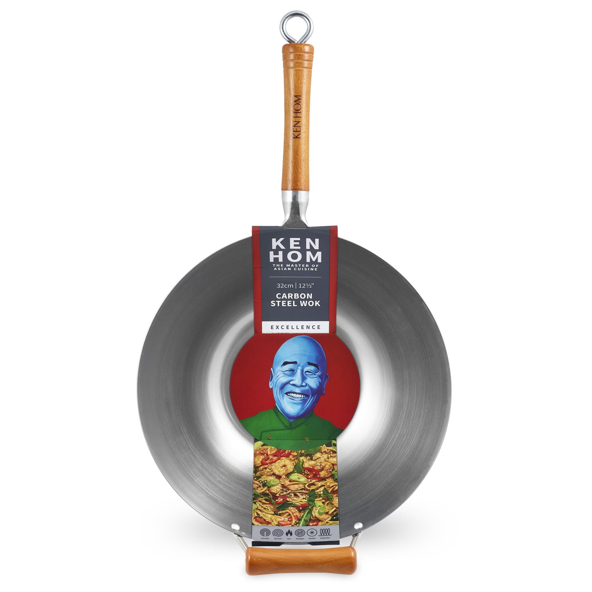 KEN HOM Carbon Steel Wok 36cm - Hospitality Connect