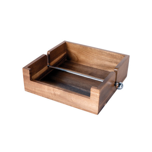 PEER SORENSEN Napkin Holder, 19.7 x 19.7 x 6.4cm - Acacia - Hospitality Connect