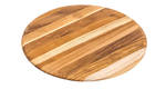 TEAKHAUS Elegant Round Serving & Cutting Board, 33 Ø x 1.5 Teak 77016 - Hospitality Connect