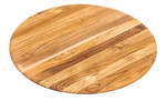 TEAKHAUS Elegant Round Serving & Cutting Board, 46 Ø x 1.5 Teak 77017 - Hospitality Connect