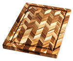 TEAKHAUS Herringbone Cutting Board, 36 x 26 x 2.5 Teak 77052 - Hospitality Connect