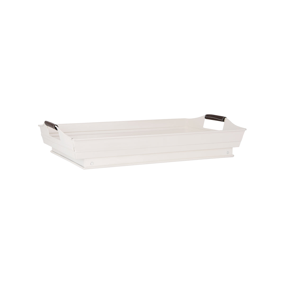 CONEY ISL-GALVANISED CREME P/C TRAY W/ST RECT LTHR 480x310mm Box of 6 - Hospitality Connect