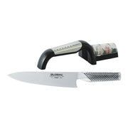 Global  2 Piece Starter Set - 20cm Cooks/Global 2 Stage Sharpener - Hospitality Connect