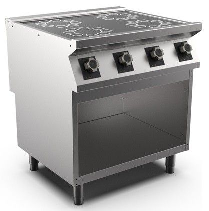 Mareno M1 90 Series 4 Zone ceramic hotplate cook top on open stand - Hospitality Connect
