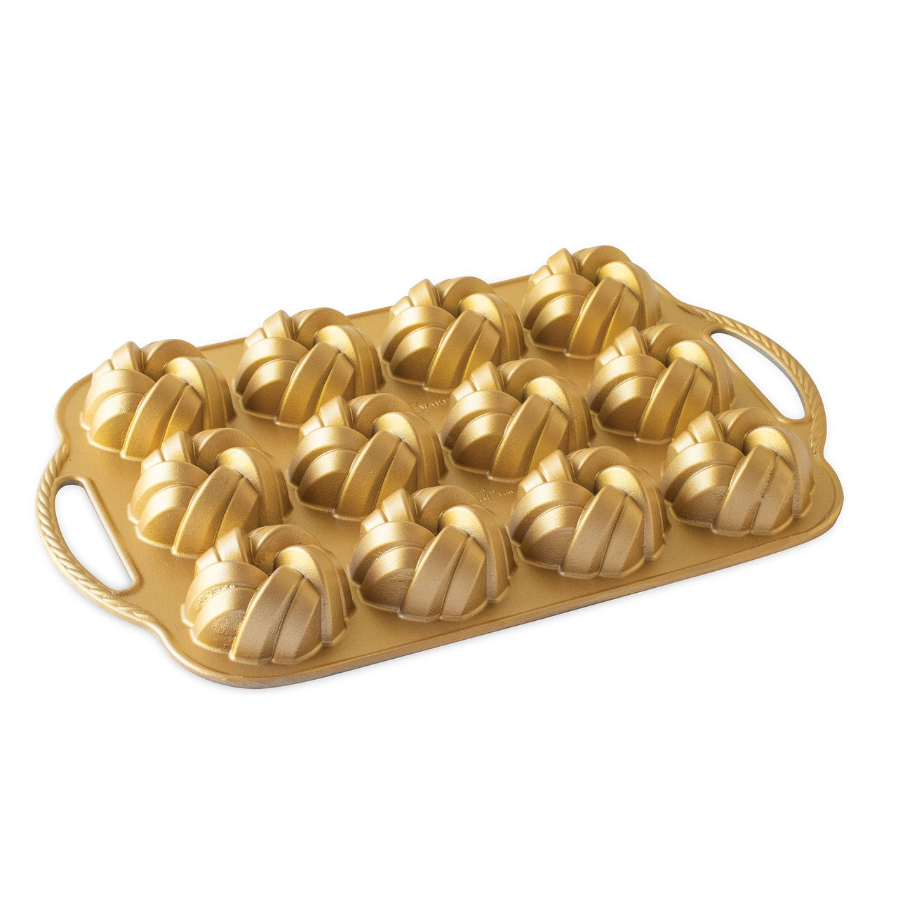 Nordic Ware USA 75th Anniversary Braided Mini Bundt pan, 37.5 x 25 x 4cm - Cast Aluminium - Hospitality Connect