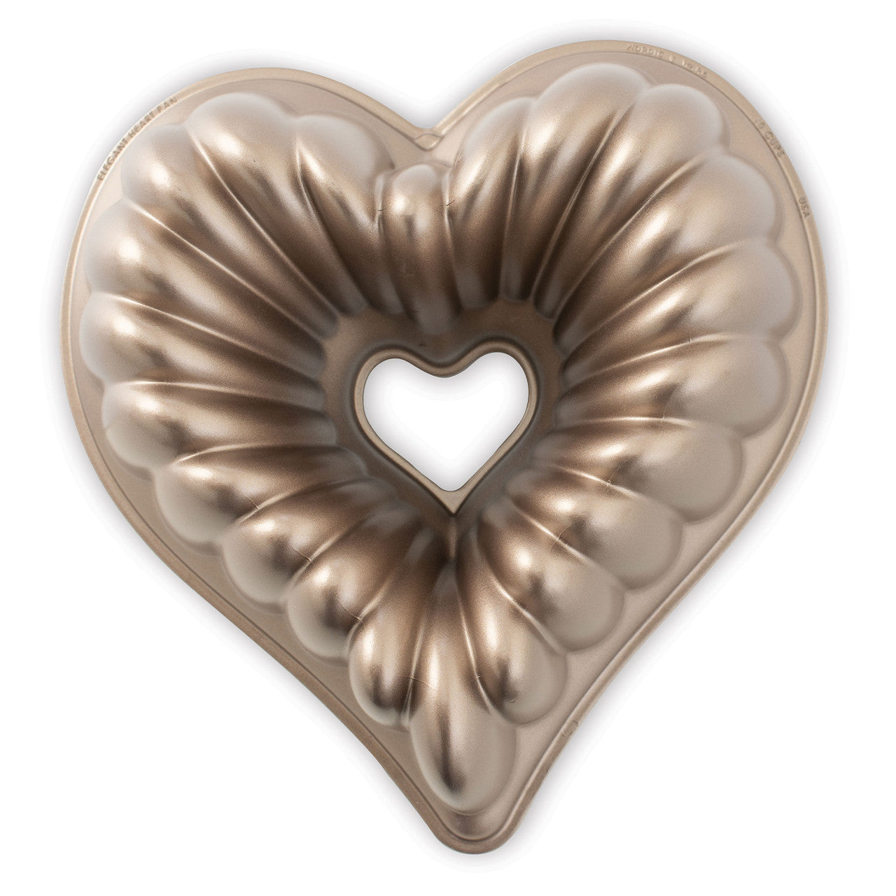 Nordic Ware USA Elegant Heart Bundt Pan, 28 x 26.5 x 10cm - Cast Aluminium - Hospitality Connect