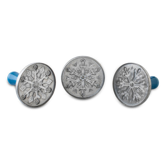 Nordic Ware USA Snowflake Cookie Stamps, 10 x 25.5 x 8.5cm - Cast Aluminium with Wodden handle - Hospitality Connect