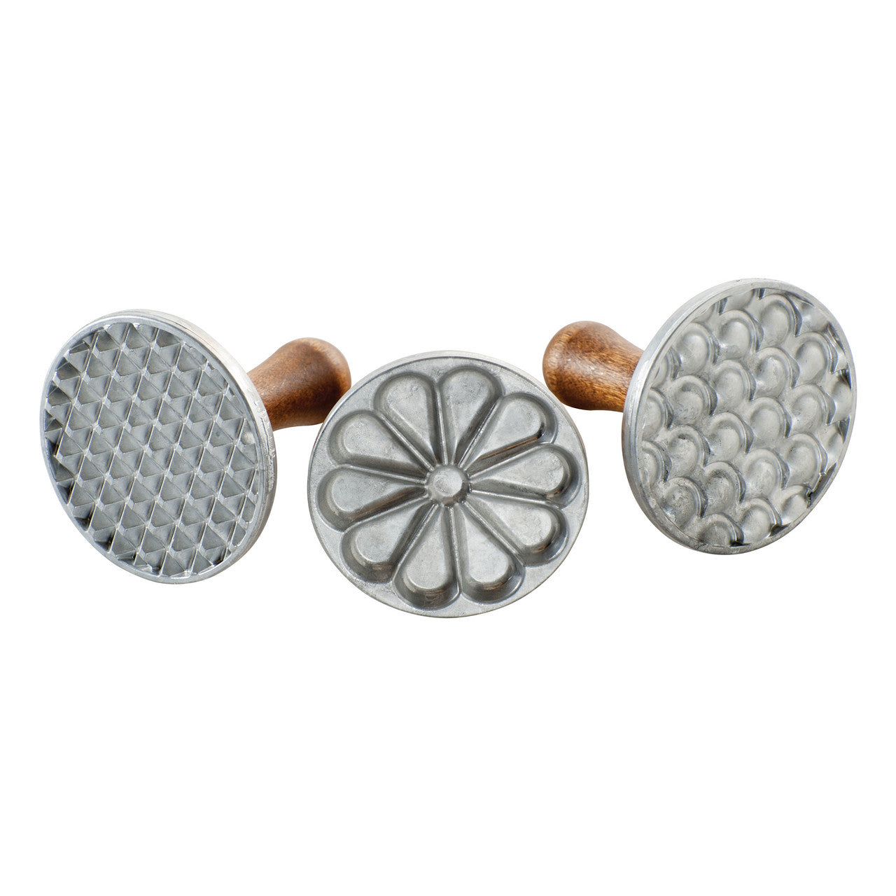 Nordic Ware USA Heirloom Cookie Stamps, 10 x 25.5 x 8.5cm - Cast Aluminium with Wodden handle - Hospitality Connect