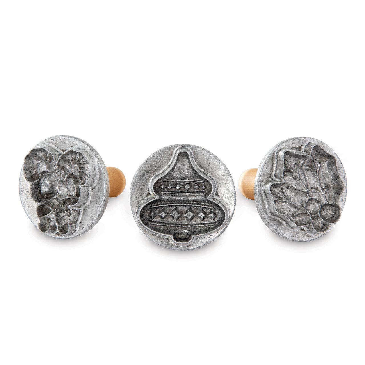 Nordic Ware USA Holiday Cookie Stamp 3D Cut-Outs, 24 x 14 x 9cm - Cast Aluminium with Wodden handle - Hospitality Connect