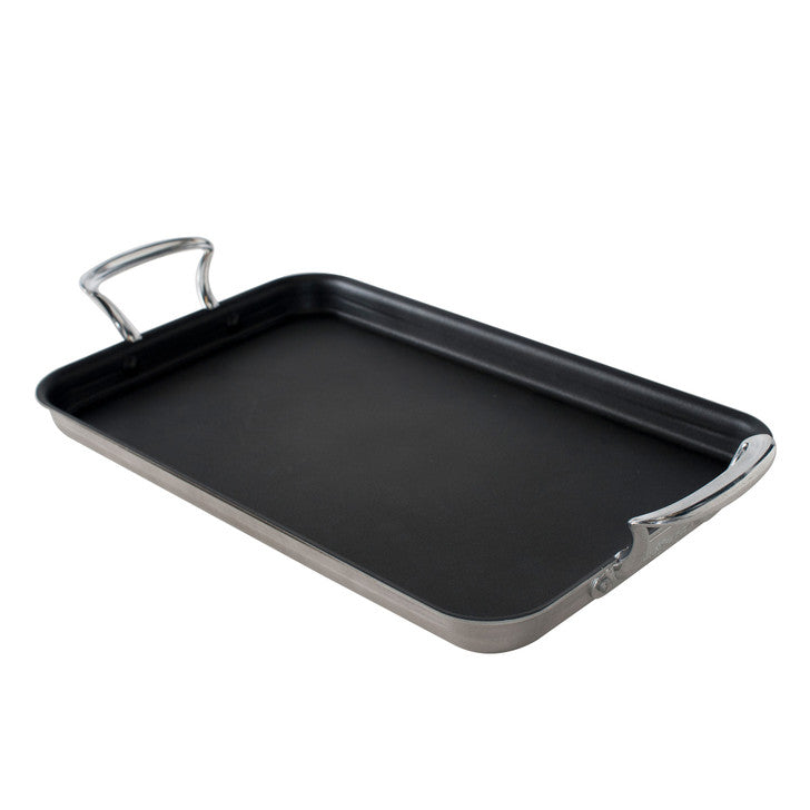 Nordic Ware USA Two Burner High-Sided Griddle, 50 x 29.5 x 3.5cm - Cast Aluminium - Hospitality Connect