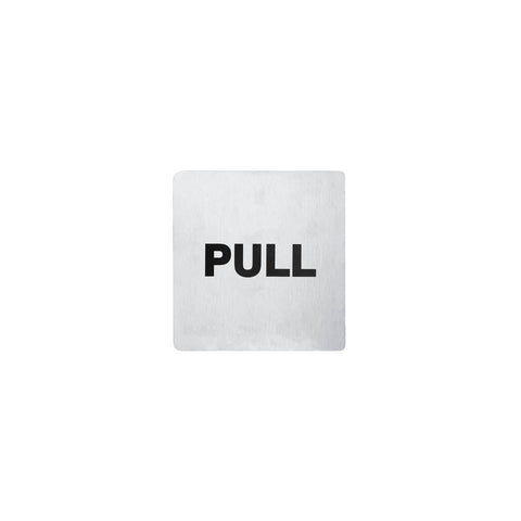 CHEF INOX WALL SIGN "PULL" 110x110mm S/S PACK OF 2 - Hospitality Connect