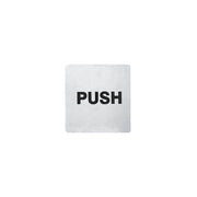 CHEF INOX WALL SIGN "PUSH" 110x110mm S/S PACK OF 2 - Hospitality Connect