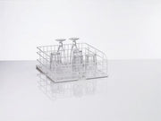 Winterhalter 3-row wire rack for washing baskets, 400x400x155mm, durable stainless steel dishwasher rack for commercial use