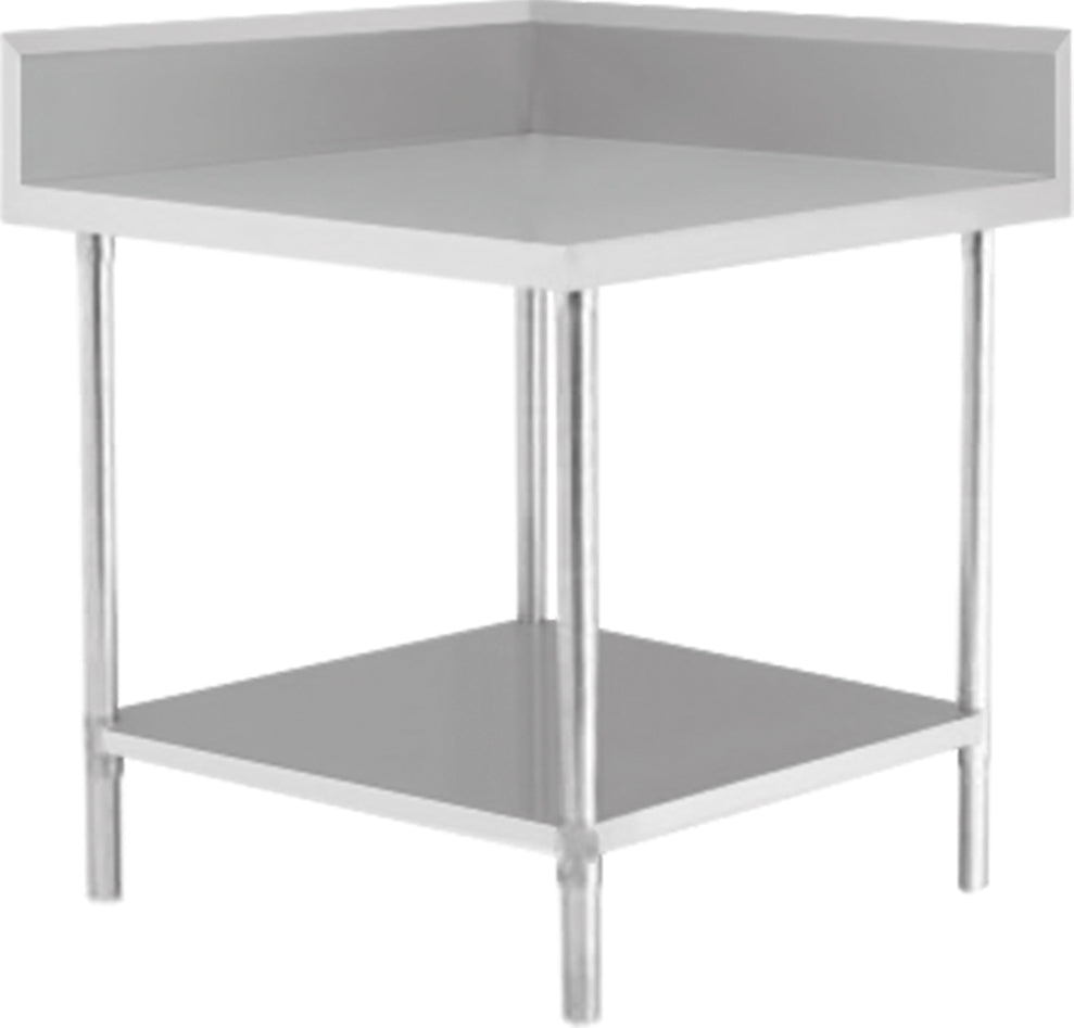 KitchenKnock Corner Bench with Splash Wall & Undershelf - Hospitality Connect