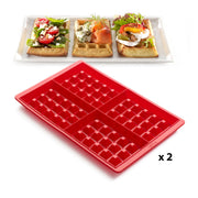 Lekue 2 Piece Waffle Mould Set (125ml x 4) - Hospitality Connect