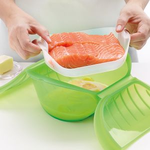 Lekue Deep Microwave Cooker Tray 1L serves 3-4 - Hospitality Connect