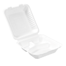 Pakmax 8" Sugarcane Clamshell  3-Compartment - CS-883 200