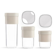 Lekue Flip Storage Set 1x L (from 1350 ml to 1600 ml) + 2x M (from 600ml to 850ml) + 2x Storage Accessories - Hospitality Connect