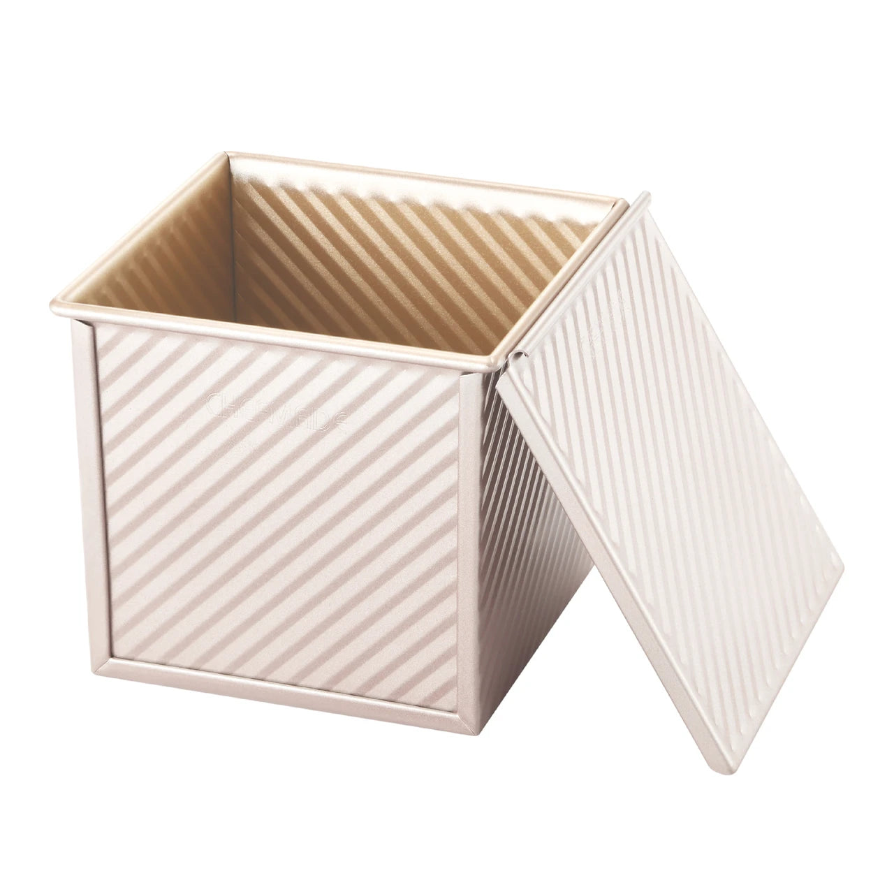 Chefmade Corrugated Square Loaf Pan with cover 450g - 15cm