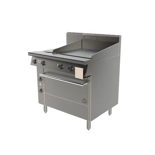 Goldstein 800 SERIES 2x Solid Plate with OVEN RANGES Fan Force PE6S224G28FF. - Hospitality Connect