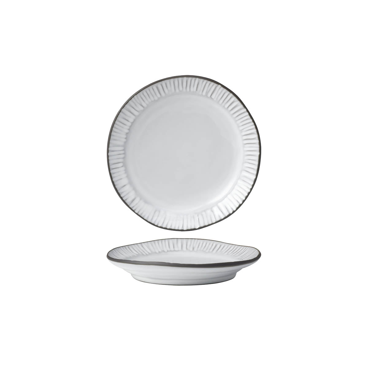 TABLEKRAFT LINEA ORGANICS PLATE w/RIM 180x33mm WHITE Box of 5 - Hospitality Connect