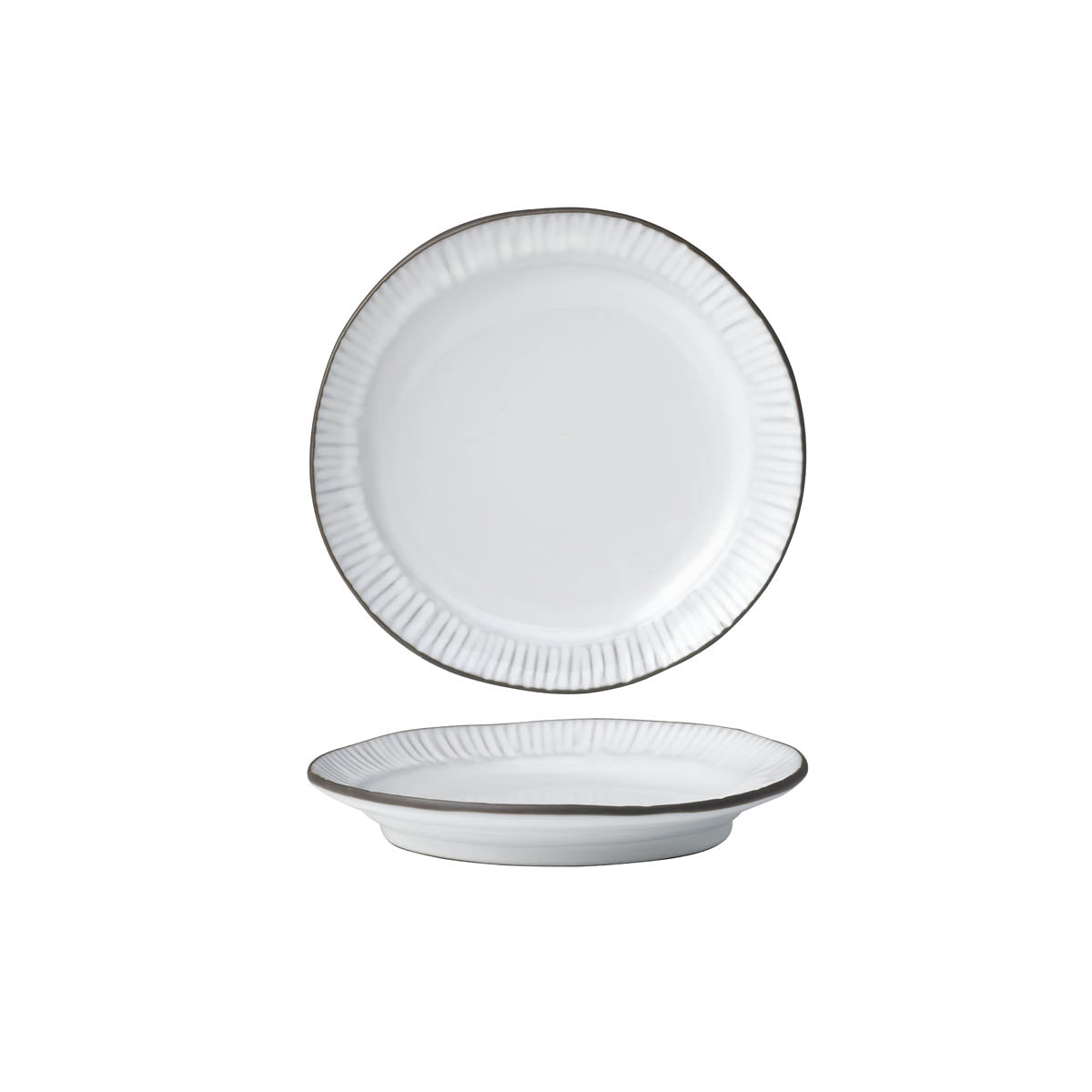 TABLEKRAFT LINEA ORGANICS PLATE w/RIM 220x35mm WHITE Box of 5 - Hospitality Connect