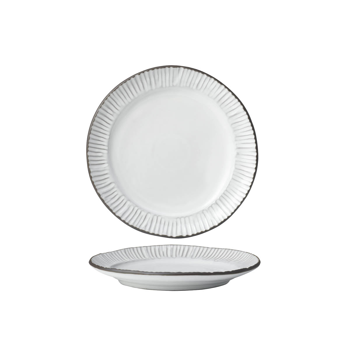 TABLEKRAFT LINEA ORGANICS PLATE w/RIM 260x35mm WHITE Box of 5 - Hospitality Connect